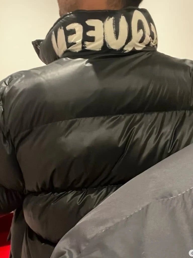 알렉산더맥퀸 맥퀸 로고 프린트 칼라 자켓
