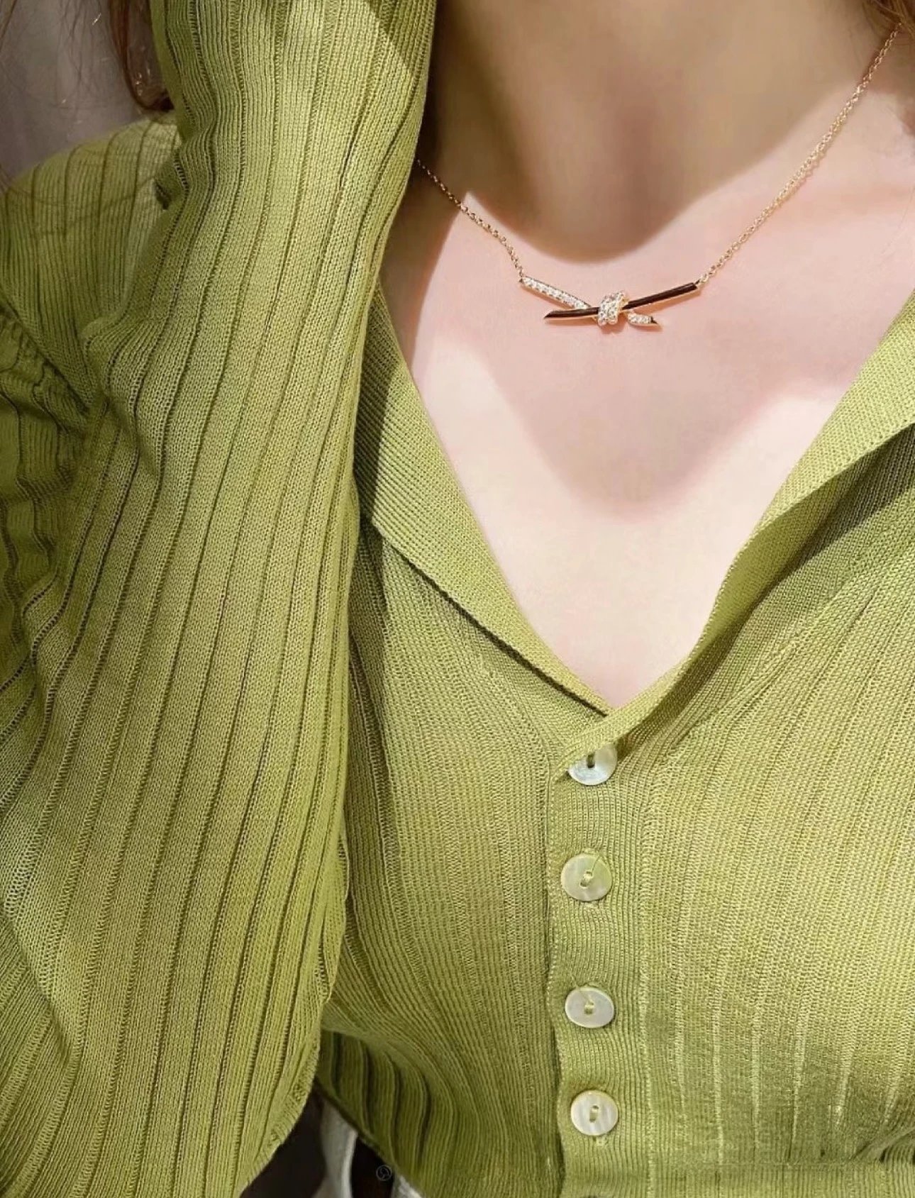 티파니앤코 티파니 노트 펜던트 다이아 목걸이